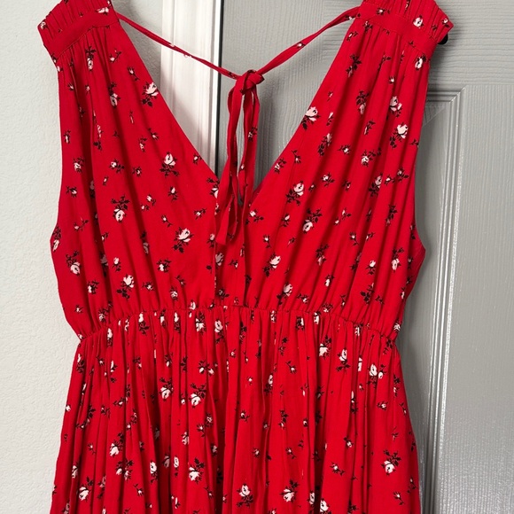 Madewell Magnolia Tie Back Sleeveless Res Floral Dress Size L - Picture 9 of 10